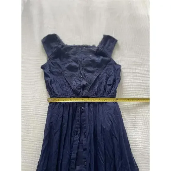 Free People - Navy Country Charm Maxi Bodysuit - Size M - Picture 8 of 9